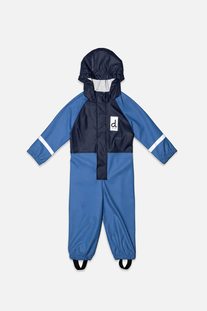 Deux Par Deux Toddler Rain Suit - Blue