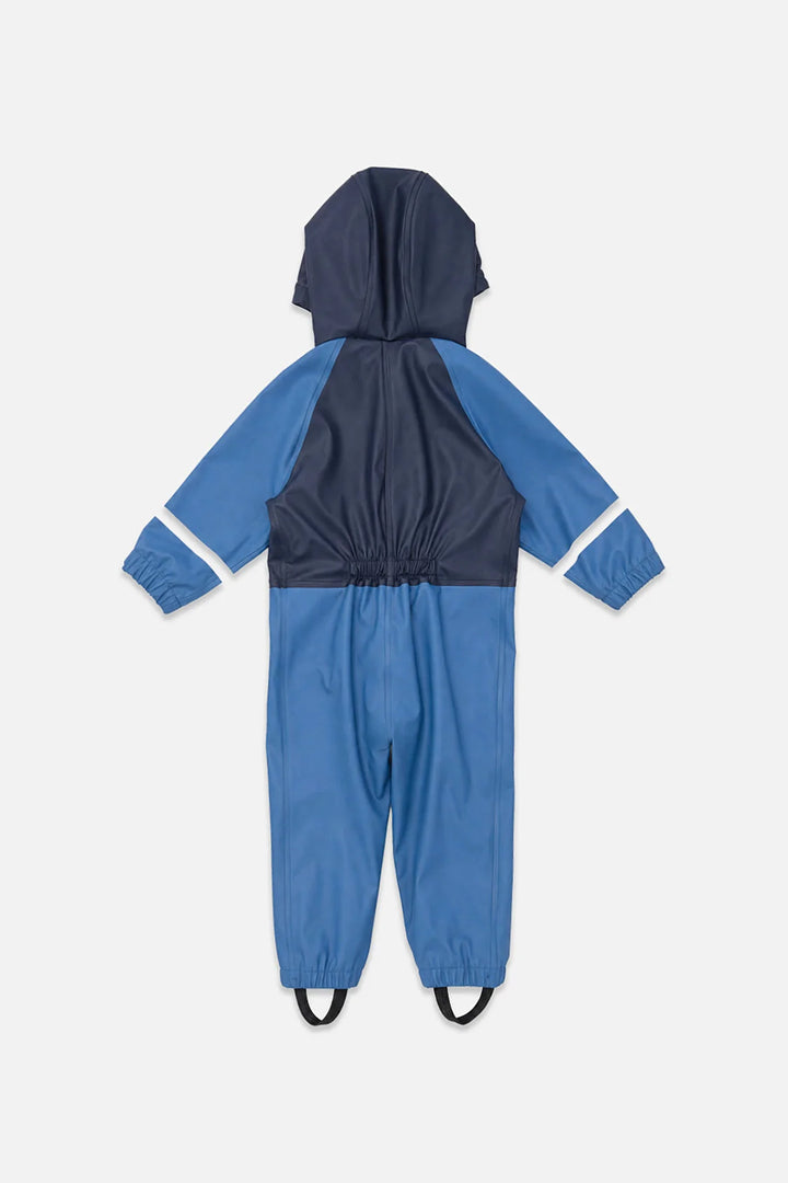 Deux Par Deux Toddler Rain Suit - Blue