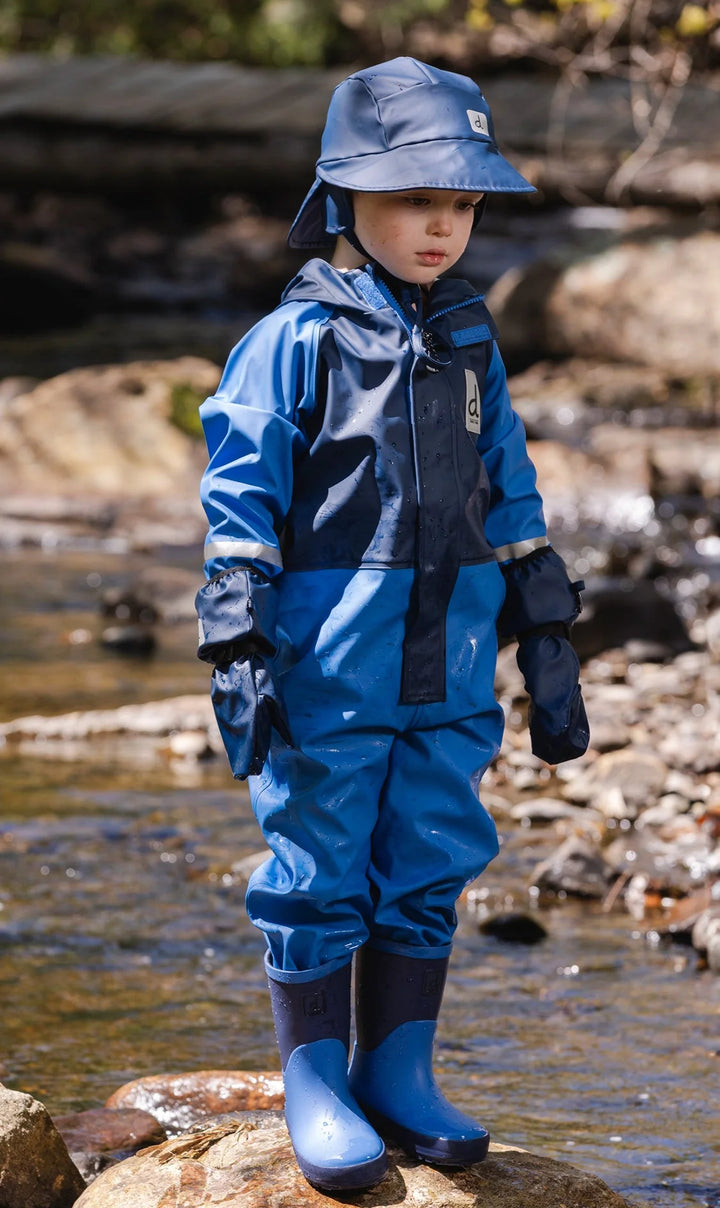 Deux Par Deux Rain Boots Blue