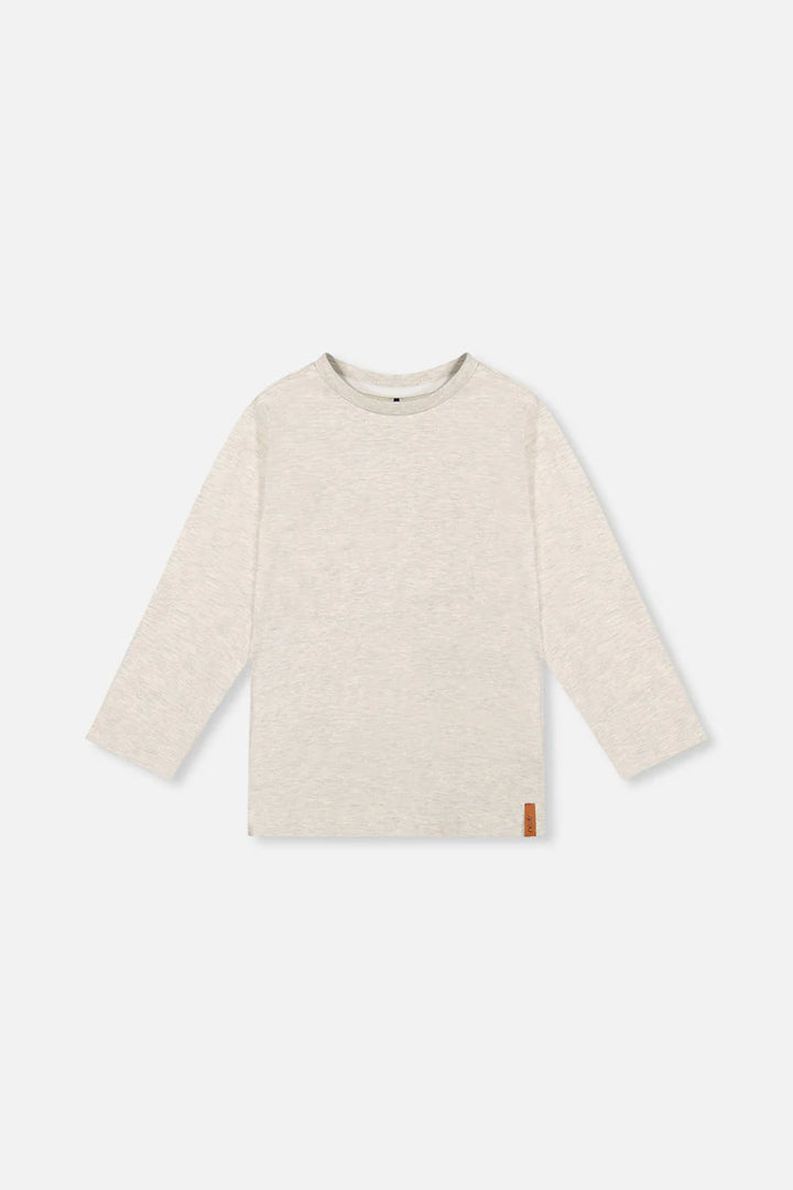 Deux Par Deux Organic Cotton Long Sleeve T-Shirt Heather Grey