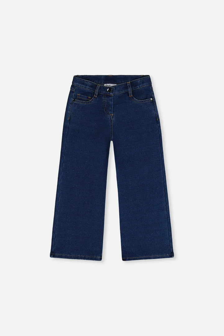 Deux Par Deux Wide Leg Jeggings - Navy Denim