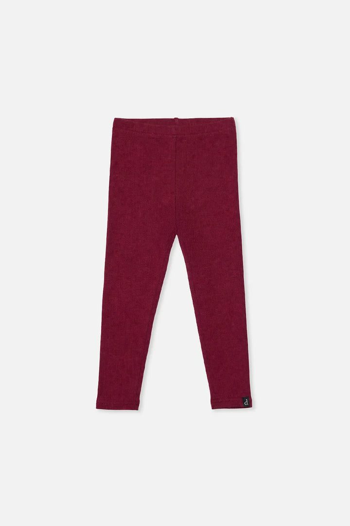 Deux Par Deux Ribbed Leggings - Chocolate Truffle