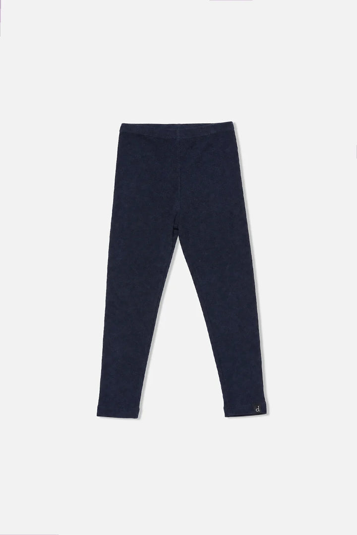 Deux Par Deux Ribbed Leggings - Peacoat