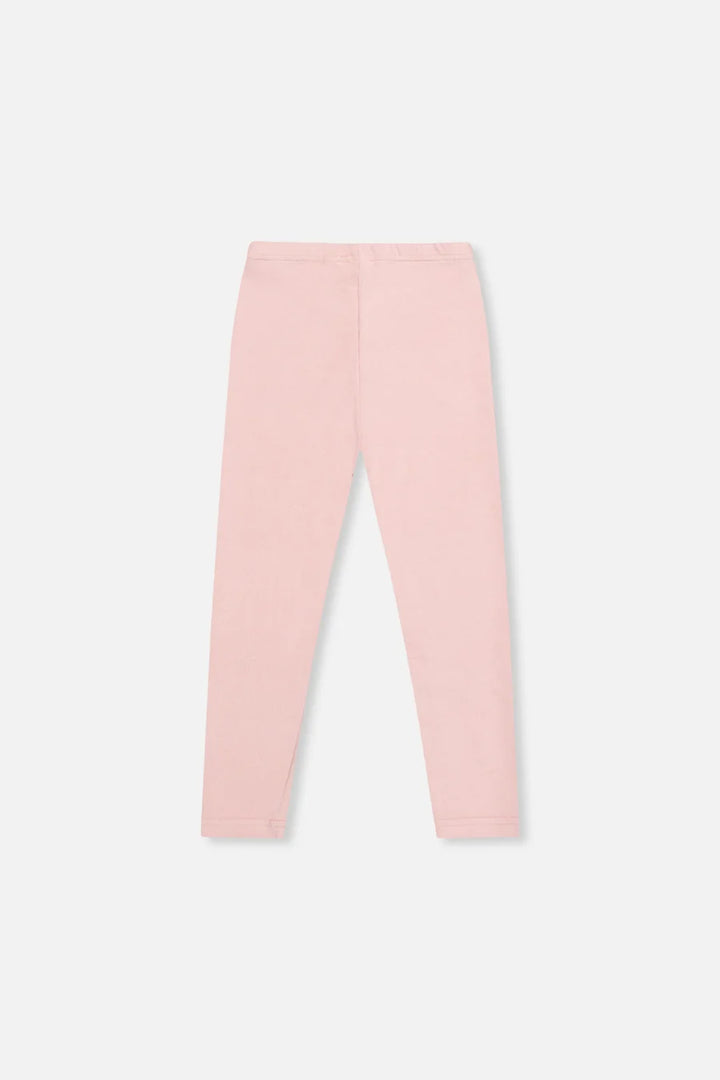 Deux Par Deux Ribbed Leggings - Silver Pink
