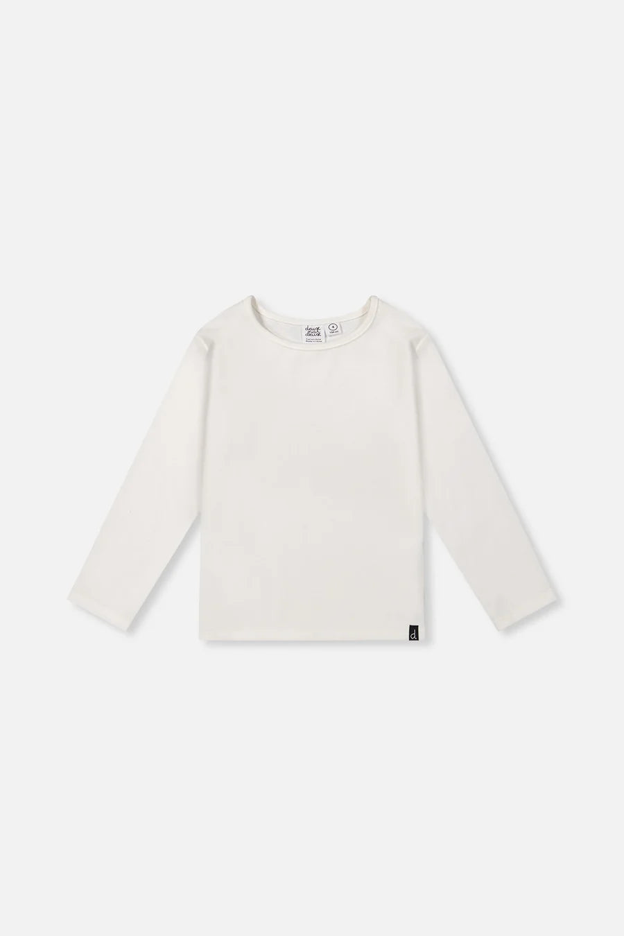 Deux Par Deux Brushed Ribbed Crew Neck - Off White