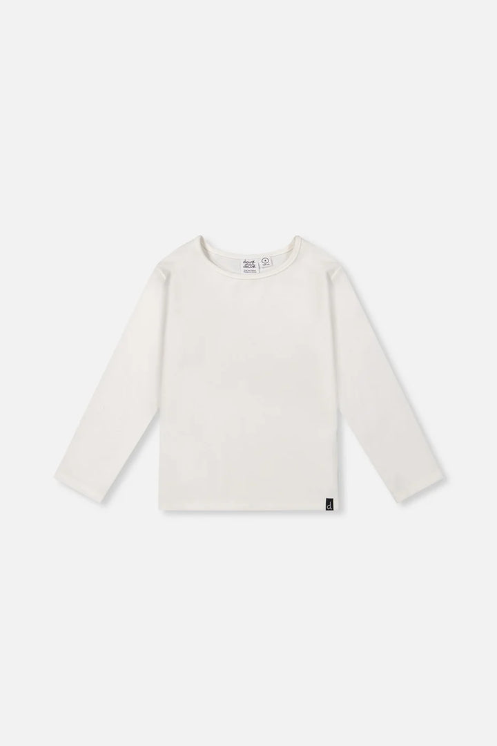Deux Par Deux Brushed Ribbed Crew Neck - Off White