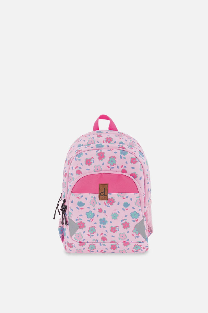 Deux Pae Deux Little Kids Backpack - Pink Printed Flowers