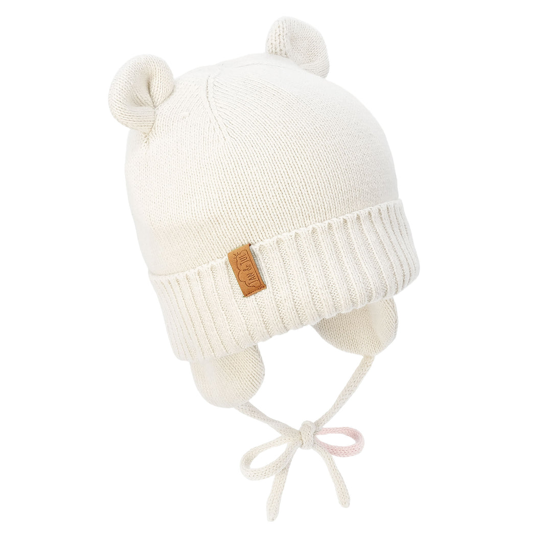 Jan &amp; Jul Bear Knit Winter Hat - Vanilla Cream