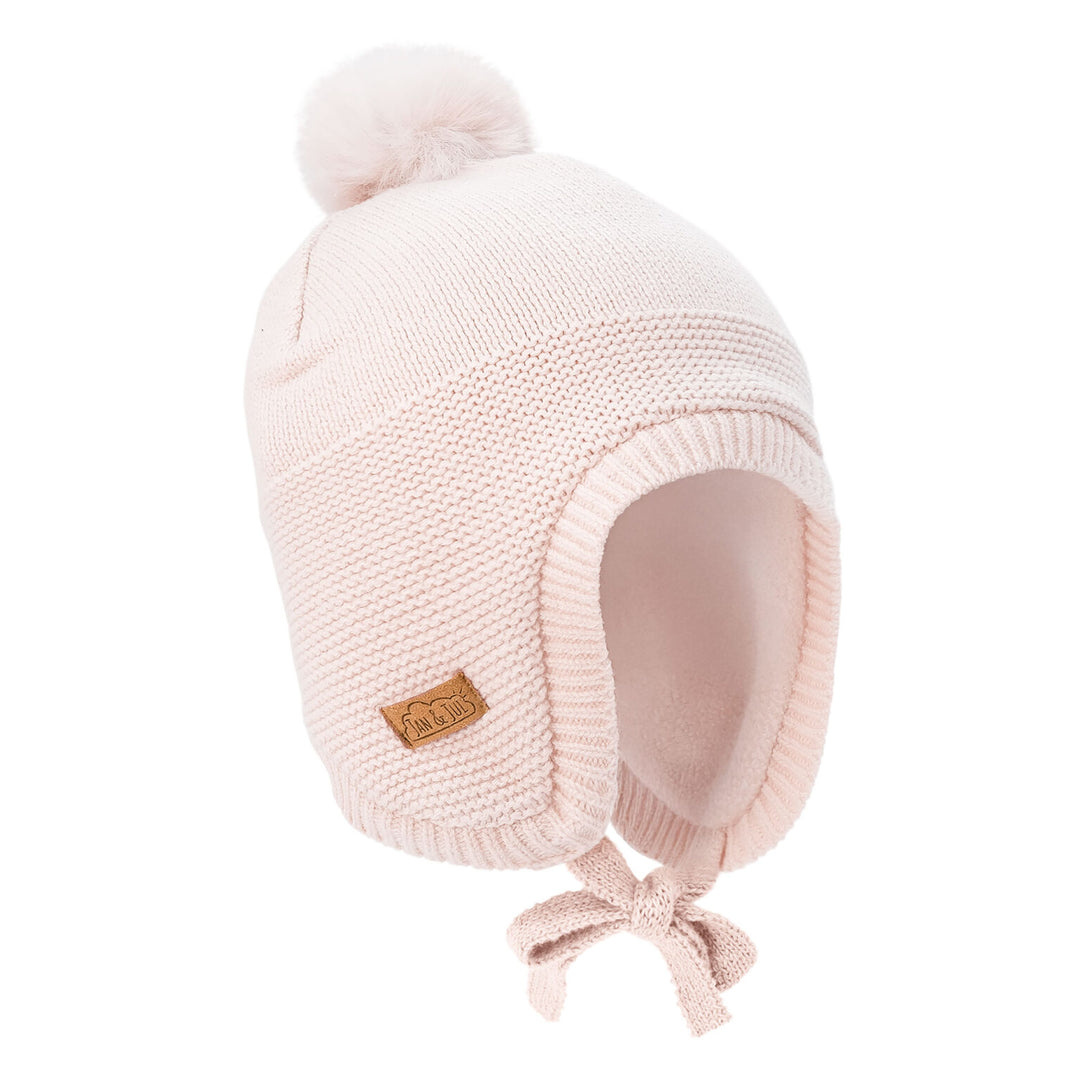Jan &amp; Jul Knit Winter Hat with PomPom - Light Pink