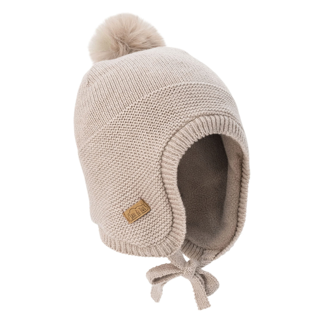 Jan &amp; Jul Knit Winter Hat with PomPom - Wheat Field
