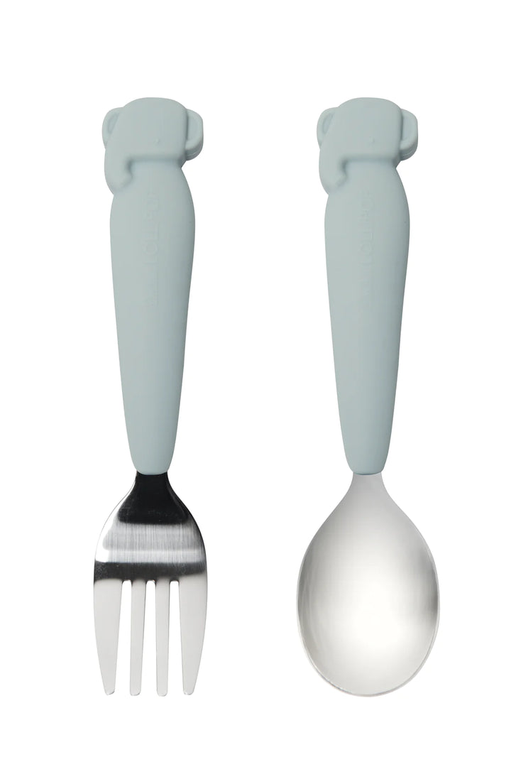 LouLou Lollipop Born to be Wild Toddler Spoon + Fork Sets