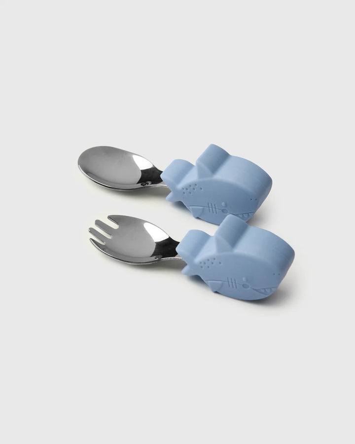 LouLou Lollipop Born to be Wild Learning Spoon + Fork Sets