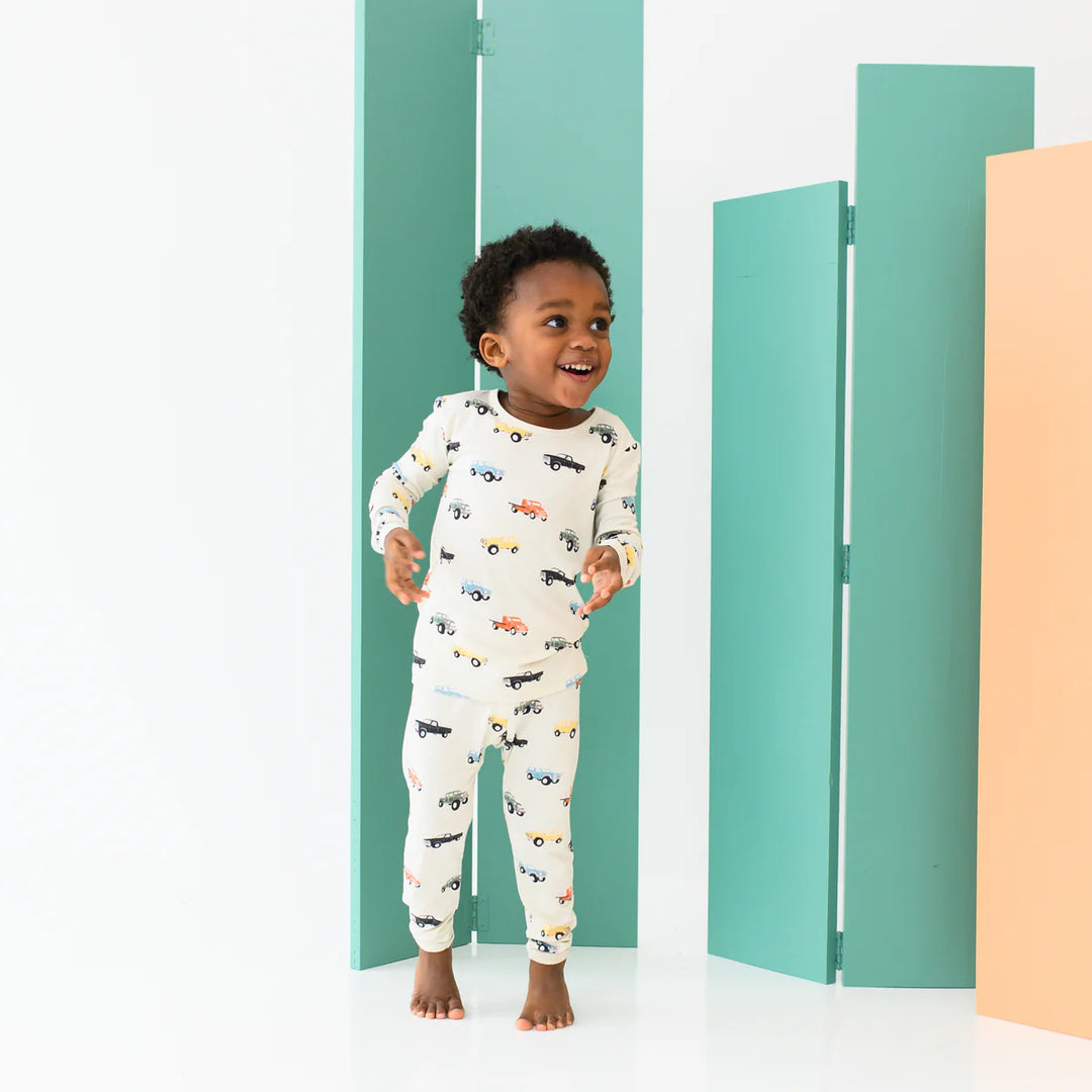 Kyte Baby Long Sleeve Toddler Pajama Set - Vintage Truck