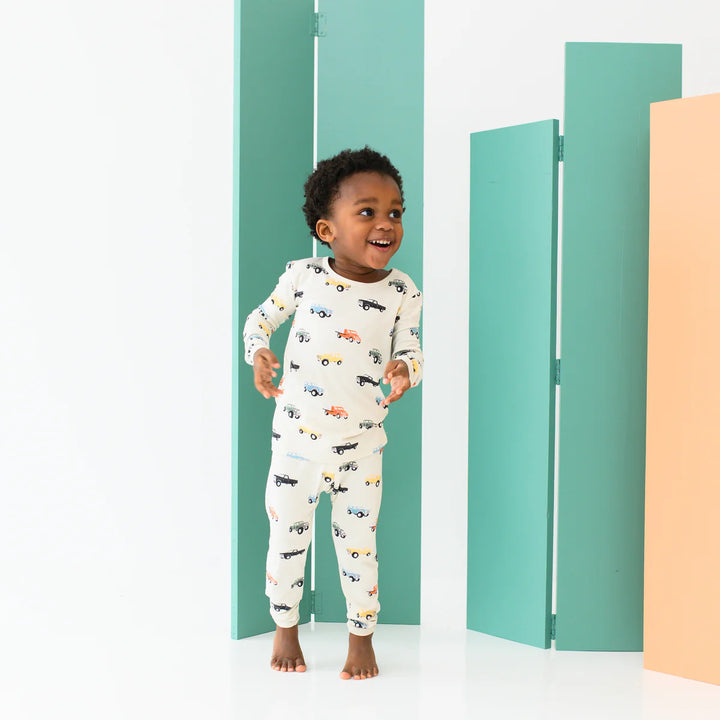 Kyte Baby Long Sleeve Toddler Pajama Set - Vintage Truck