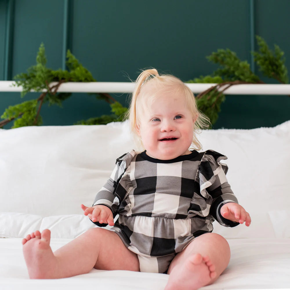 Kyte Baby Long Sleeve Bubble Romper - Midnight Plaid Kyte Baby Long Sleeve Bubble Romper - Midnight Plaid