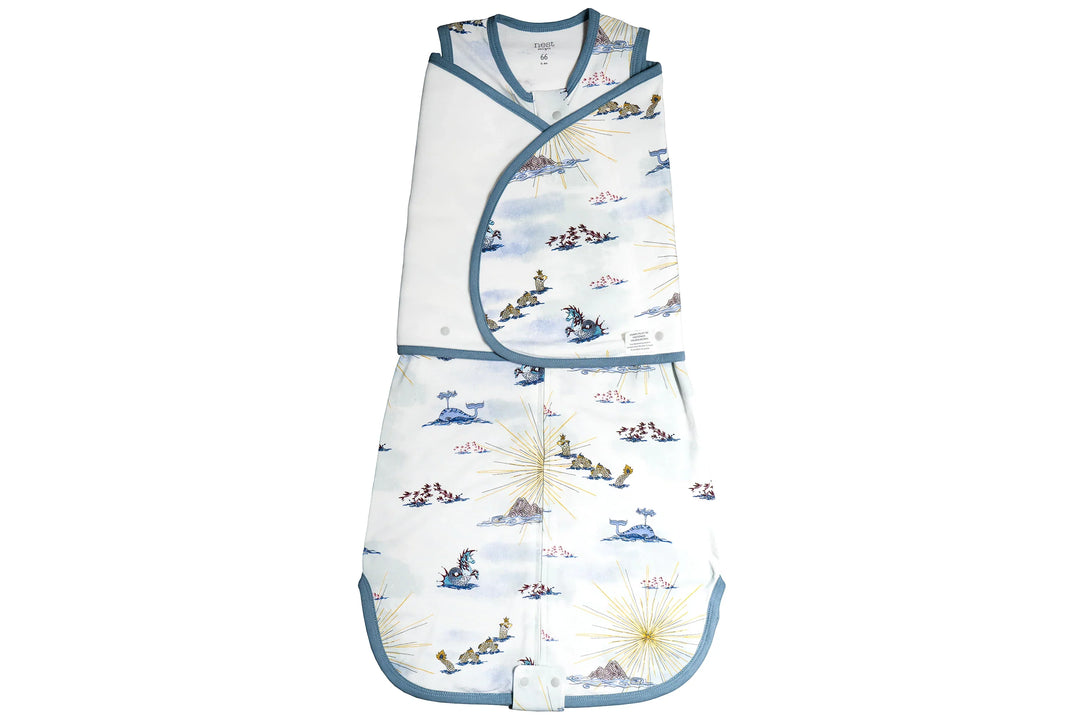Nest Designs Bamboo Jersey Swaddle Sleep Bag 0.25 TOG - Ocean Wonders
