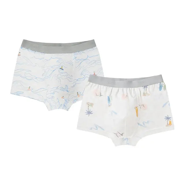 Nest Designs Bamboo Girls Boy Short Underwear (2 Pack) - Surf Camp Nest Designs Bamboo Girls Boy Short Underwear (2 Pack) - Surf Camp