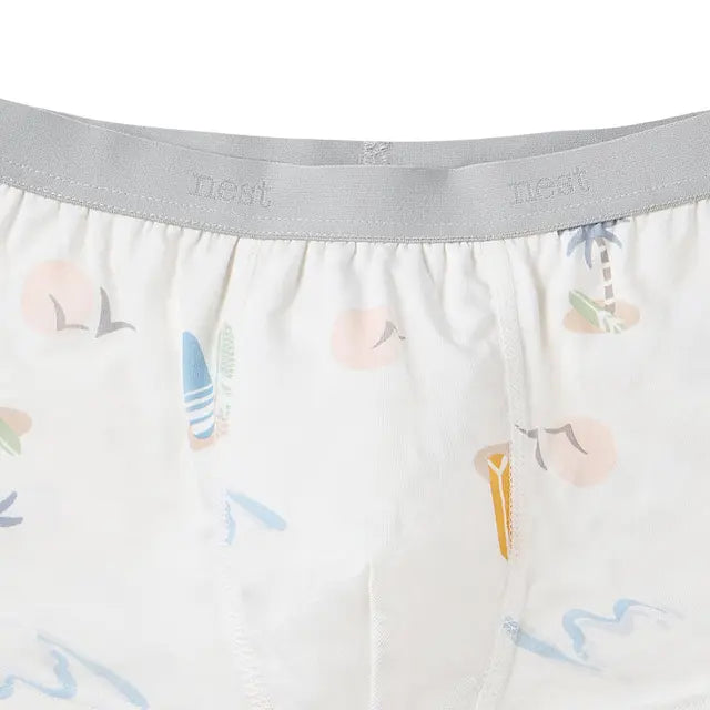 Nest Designs Bamboo Boys Boxer Briefs Underwear (2 Pack) - Surf Camp