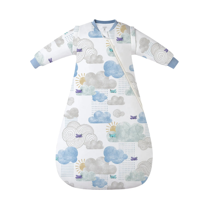 Nest Designs Removable Long Sleeve 1.0 TOG Sleep Bag - Fluffy Puffs