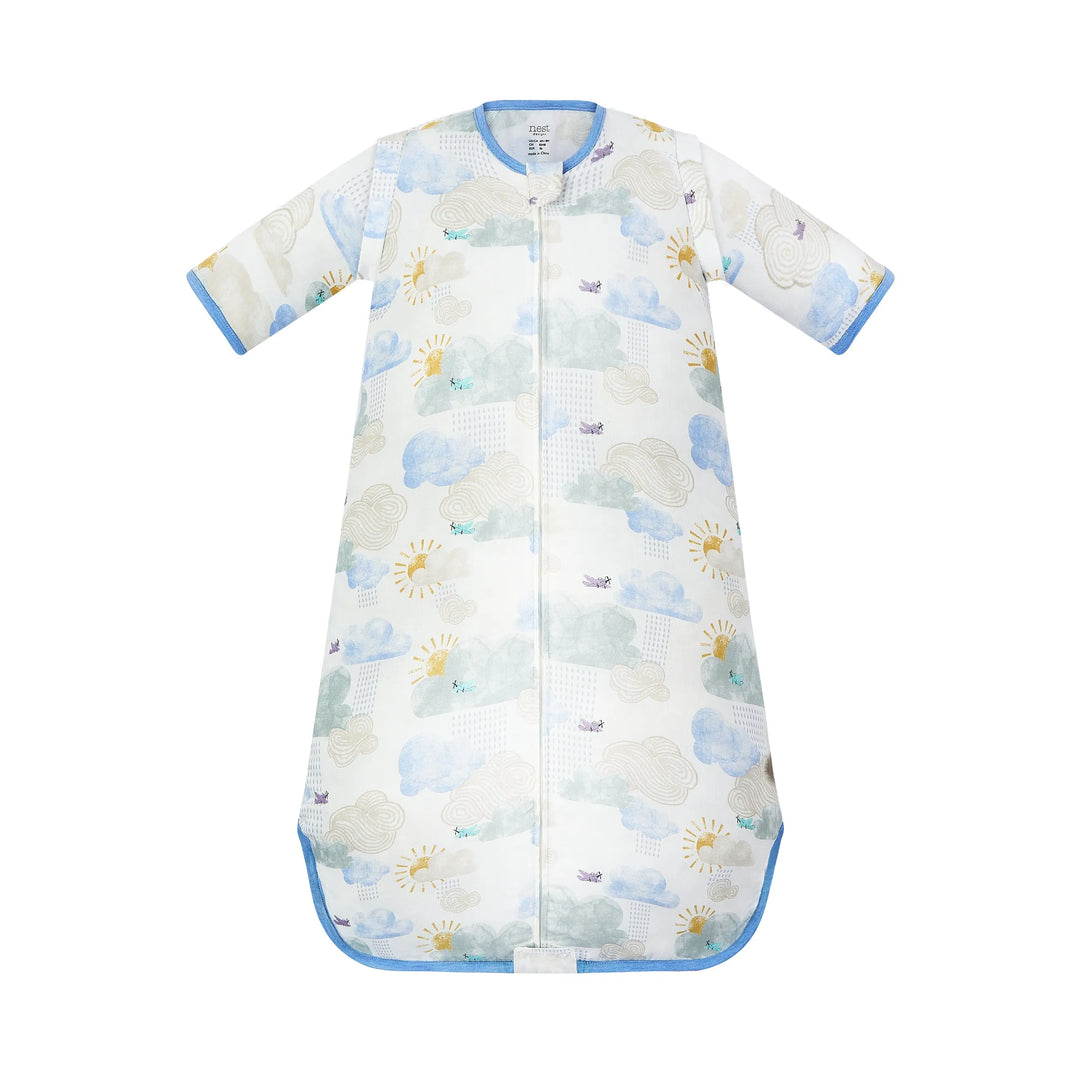 Nest Designs Removable 3/4 Sleeve 0.6 TOG Sleep Bag - Fluffy Puffs