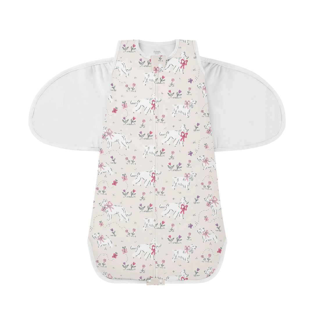 Nest Designs 1.0 TOG Swaddle Sleep Bag - Doggie Meadow