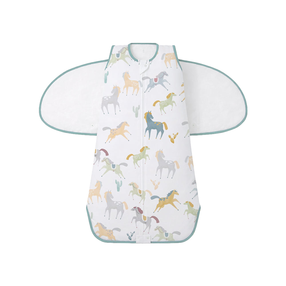 Nest Designs Organic Cotton Swaddle Sleep Bag 0.5 TOG - Pony Express