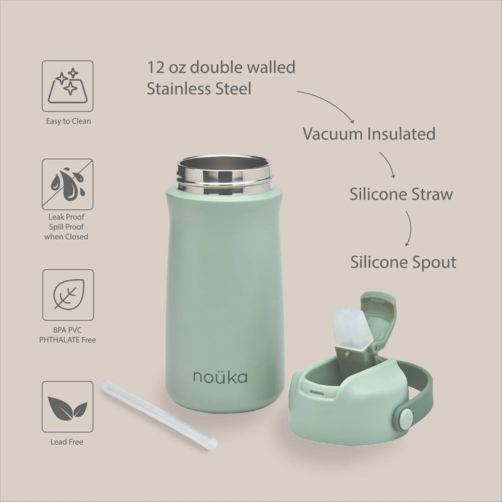 Nouka Stainless Steel Drinking Bottle 12oz