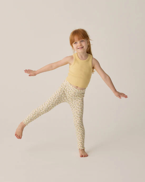 Rylee and Cru Ribbed Legging Set - Lemons, Yellow Rylee and Cru Ribbed Legging Set - Lemons, Yellow