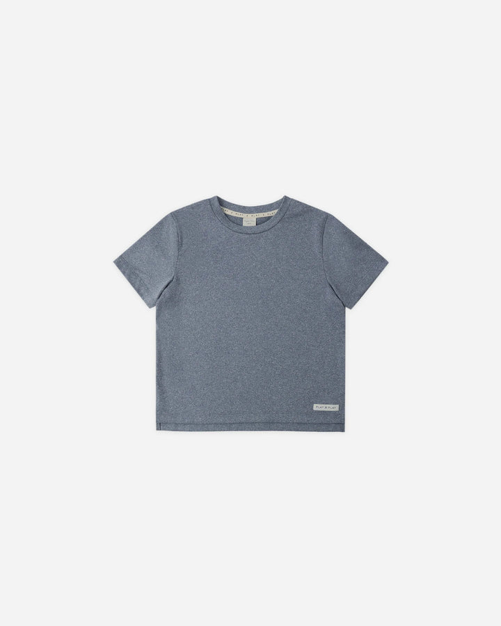 Rylee and Cru Cove Essential Pocket Tee - Heathered Marine