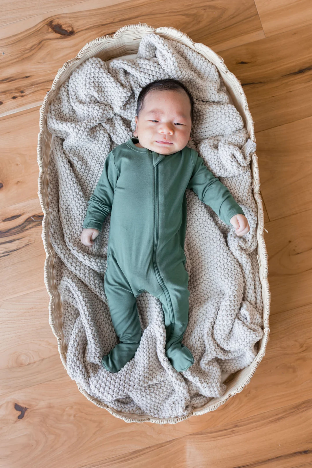 Kyte Baby Zippered Footie - Pine