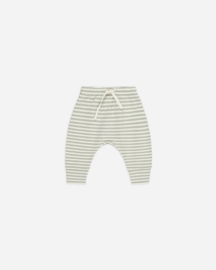 Quincy Mae Drawstring Pant - Sage Stripe Quincy Mae Drawstring Pant - Sage Stripe