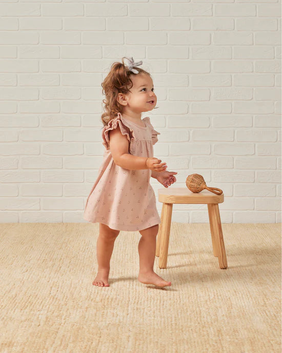 Quincy Mae Flutter Dress - Blush Cherries Quincy Mae Flutter Dress - Blush Cherries