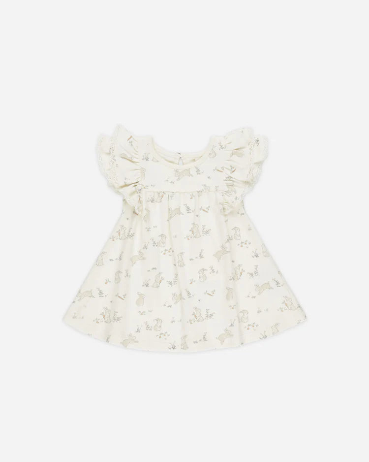Quincy Mae Flutter Dress - Bunnies