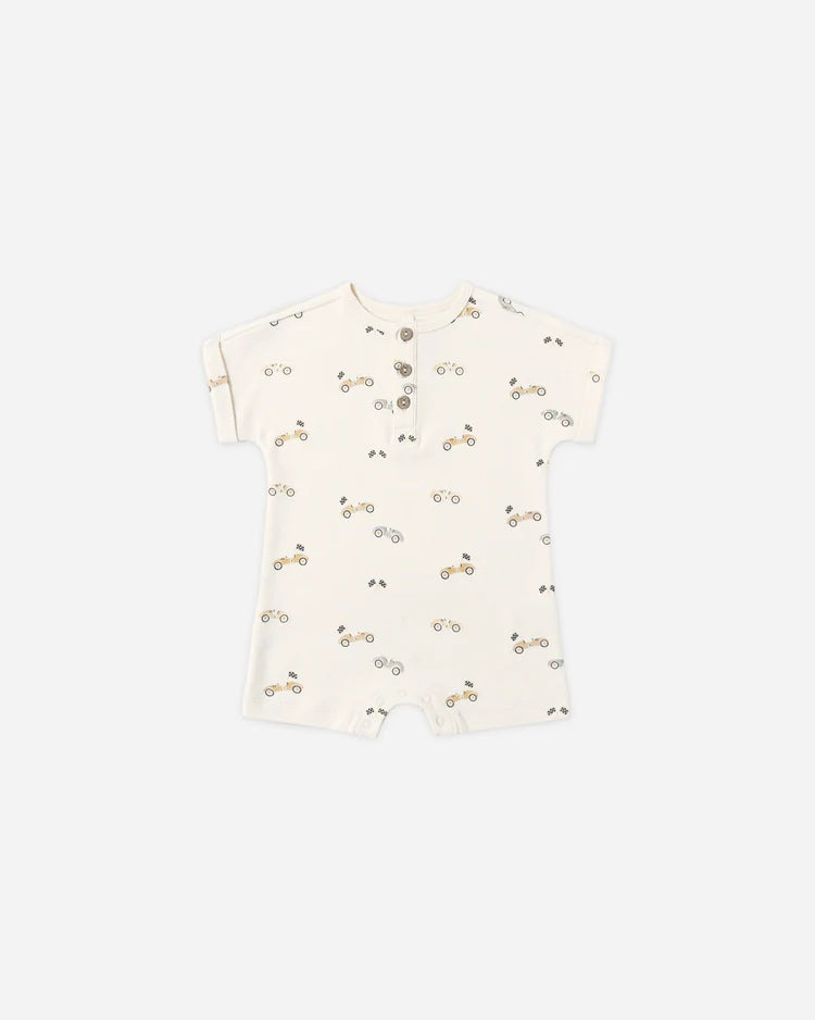 Quincy Mae Short Sleeve One-Piece - Race Car
