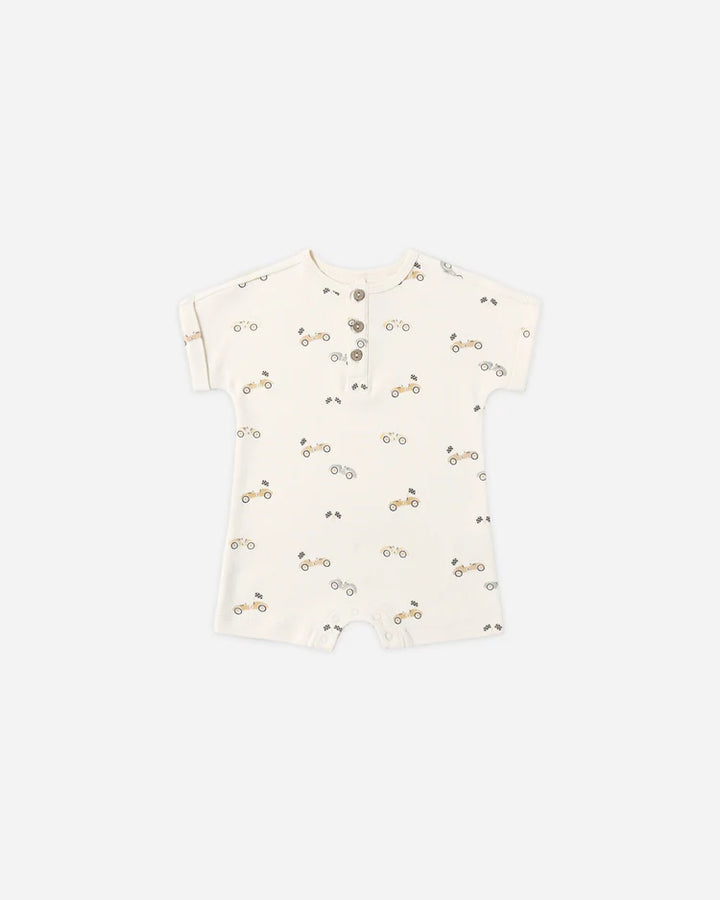 Quincy Mae Short Sleeve One-Piece - Race Car