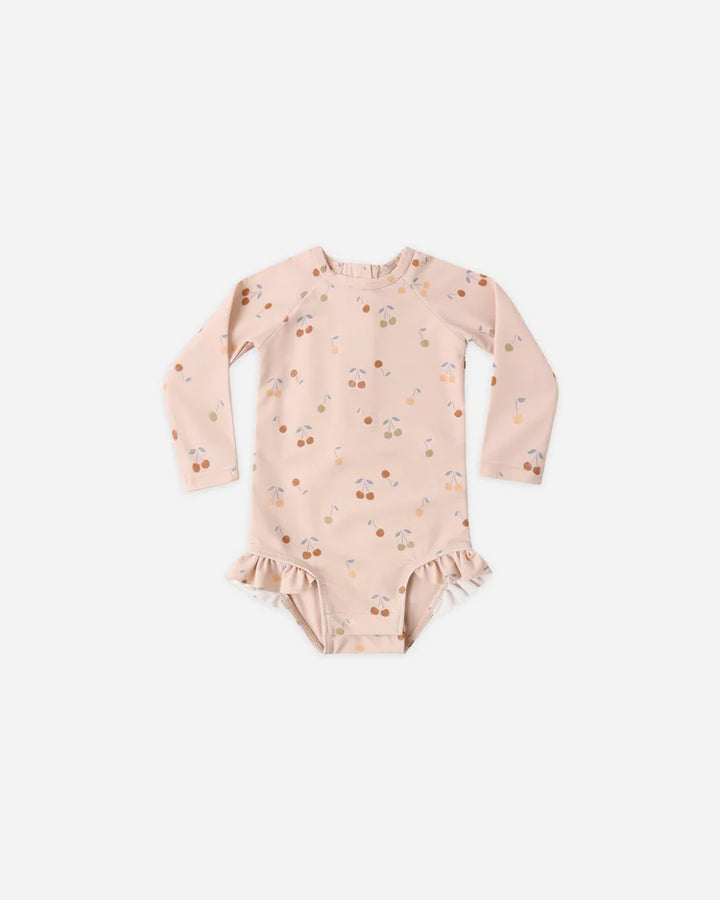 Quincy Mae Olivia Rashguard One-Piece - Cherries