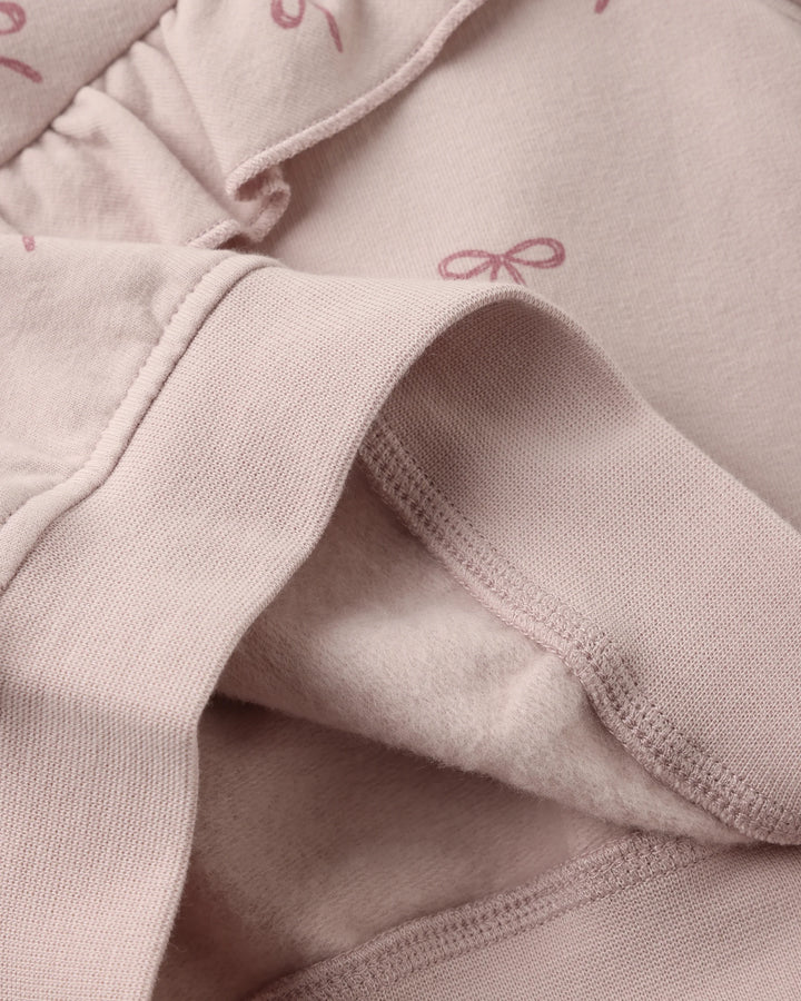 Quincy Mae Ruffle Fleece Sweatshirt - Bows