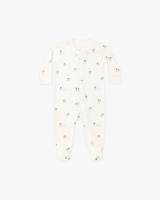 Quincy Mae Long Sleeve Footed Sleeper - Sheep