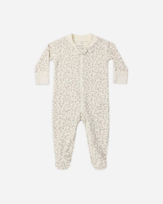 Quincy Mae Zippered Long Sleeve Footed Sleeper - Floret