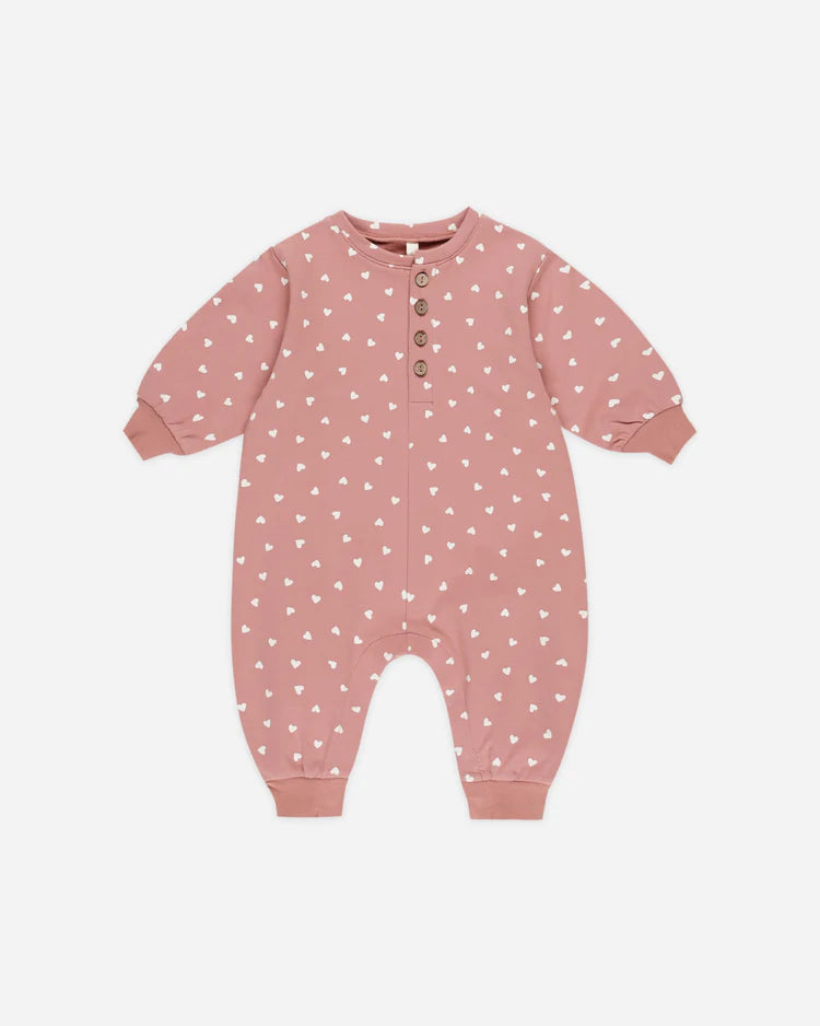 Quincy Mae Relaxed Jumpsuit Lipstick Hearts
