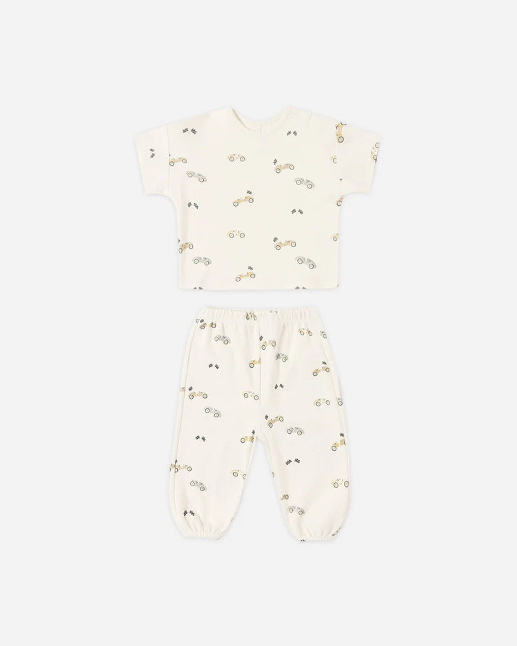 Quincy Mae Jersey Tee &amp; Pant Set - Race Car