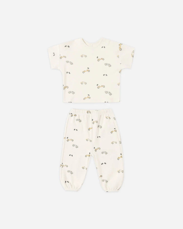 Quincy Mae Jersey Tee &amp; Pant Set - Race Car