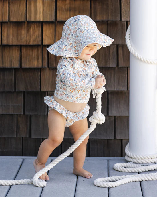 Rylee and Cru Rashgaurd Girls Set - Flower Field