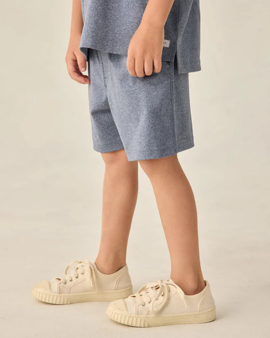 Rylee and Cru Oceanside Tech Short - Heathered Marine