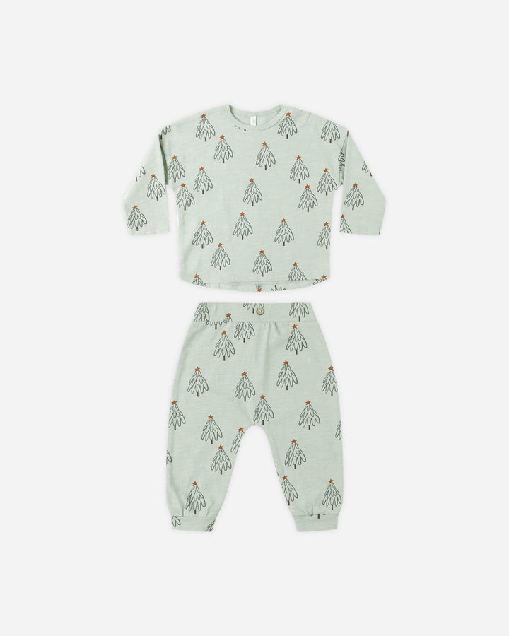 Rylee &amp; Cru Long Sleeve Tee &amp; Pant Set - Trees