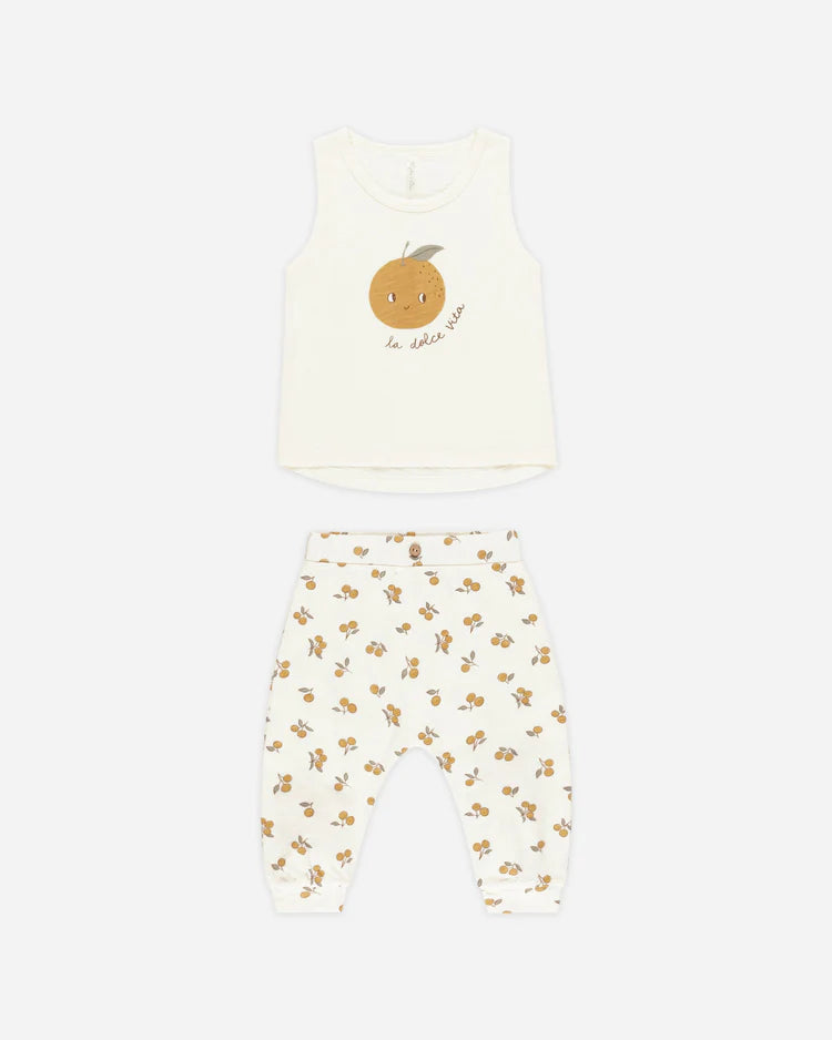 Rylee & Cru Tank and Slouch Pant Set - Oranges