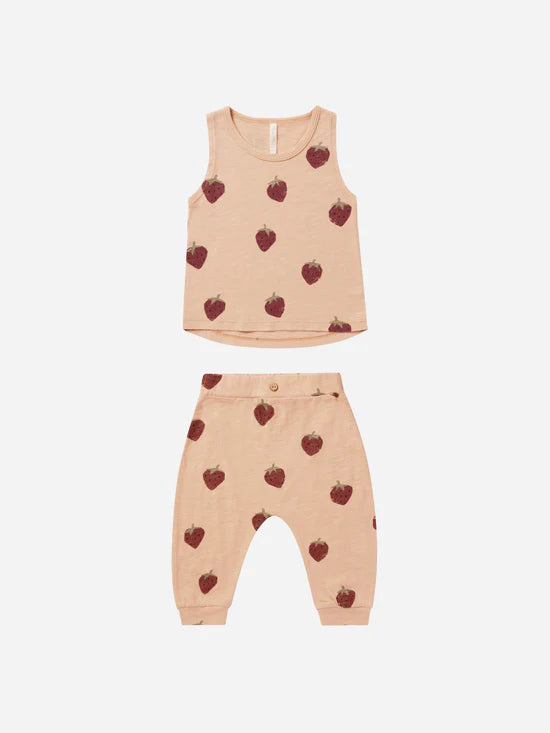 Rylee &amp; Cru Tank and Slouch Pant Set - Strawberries