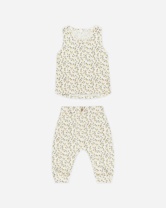 Rylee and Cru Tank + Slouch Pant Set - Lemons Rylee and Cru Tank + Slouch Pant Set - Lemons
