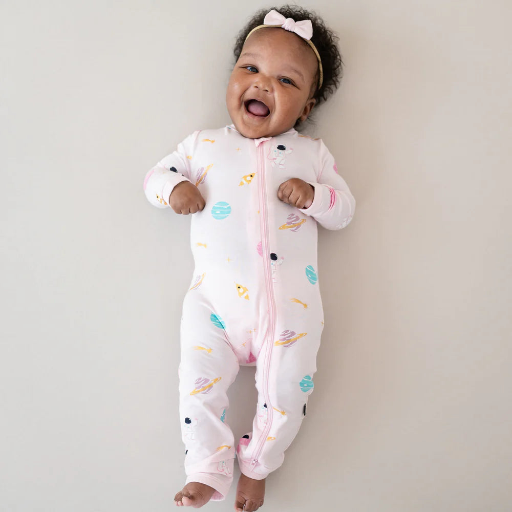 Kyte Baby Zippered Romper - Sakura Space Kyte Baby Zippered Romper - Sakura Space