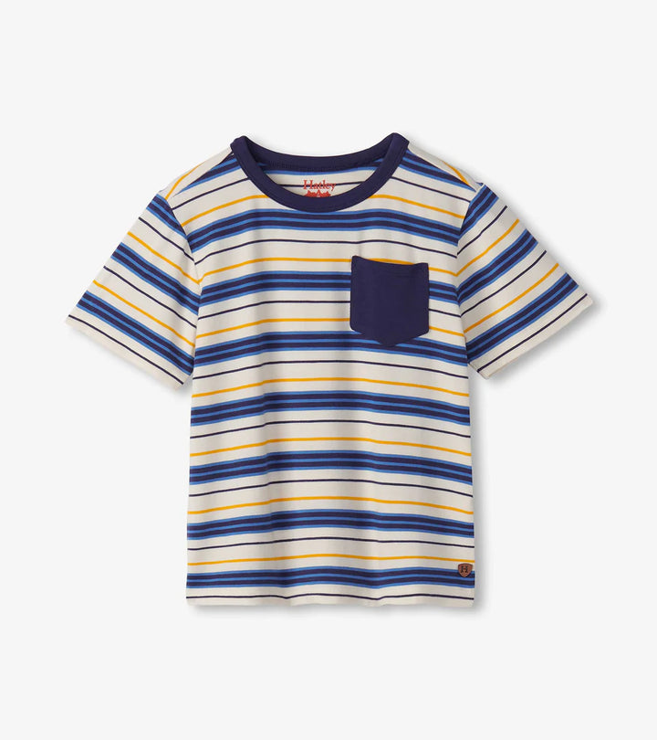 Hatley Bamboo Tee -Patriot Blue Stripes